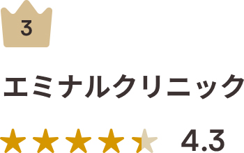 3位・エミナルクリニック・評価4.3