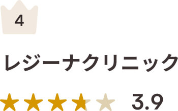 4位・レジーナクリニック・評価3.9