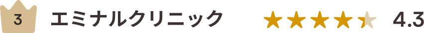 3位・エミナルクリニック・評価4.3